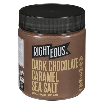 Righteous Gelato, Dark Chocolate Caramel Sea Salt 473 ml, $1.69/100ml