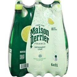 Maison Perrier Infiniment Lime, boisson à l’eau pétillante, arôme naturel de lime, sans calorie, sans édulcorant, sans sodium, recueillie et embouteillée en France 6x1.0 l, 0,22 $/100ml