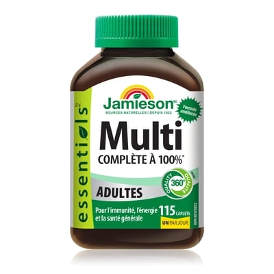 Jamieson Multivitamine pour les adultes complète à 100% 115 ea, 0,20 $/1ch
