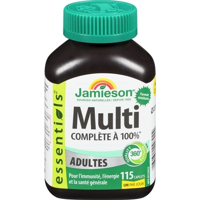 Jamieson Essentials multi complète à 100% adultes 115 ea, 0,13 $/1ch