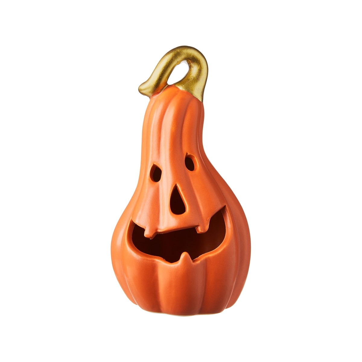 null Citrouille lanterne en céramique avec lumière à DEL – orange 1 ea, 9,00 $/1ch