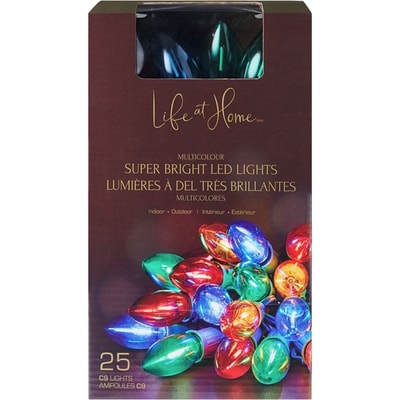 Life at Home Super Bright LED Lights 25 Count - Multicolour 1 ea, $27.00/1ea