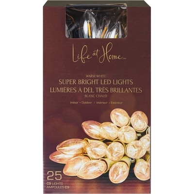 Life at Home Super Bright LED Lights 25 Count - Warm White 1 ea, $27.00/1ea