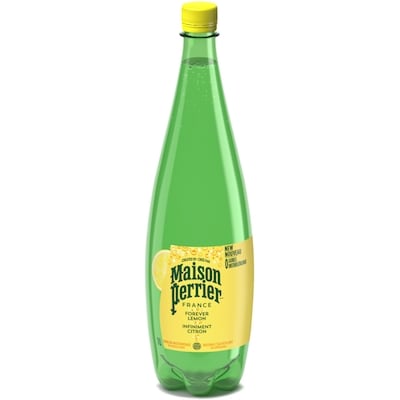 Maison Perrier Infiniment Citron, boisson à l’eau pétillante, arôme naturel de citron, sans calorie, sans édulcorant, sans sodium, recueillie et embouteillée en France 1 l, 0,25 $/100ml