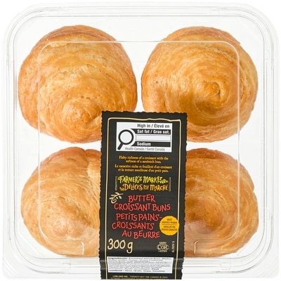 Délices du Marché Petits pains-croissants au beurre 300 g, 1,83 $/100g