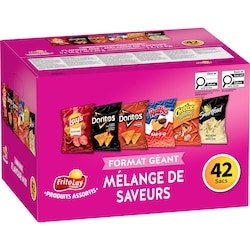 Frito-Lay Emballage de produits assortis, grignotines Mélange de saveurs, 42 Sacs 1116 g, 1,79 $/100g