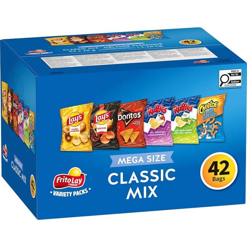 Frito-lay Classic Mix Snacks Variety Pack, 42 bags - 1176 g | No