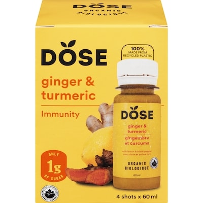 Dose Shots Ginger & Turmeric 4x60.0 ml, $6.25/100g