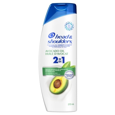 Head & Shoulders Shampooing et revitalisant 2 en 1 H&S Huile d’avocat 370 ml, 1,97 $/100ml