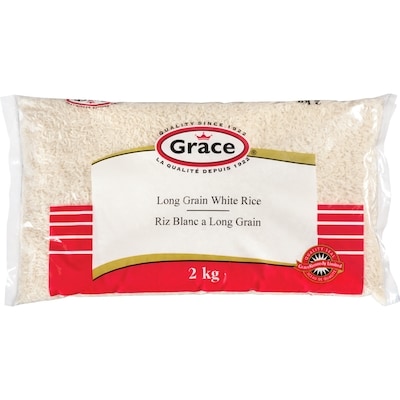 Grace Rice Long Grain White 2 kg, $0.34/100g
