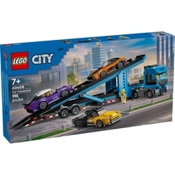 City Big Vehicles Car Transporter Truck with Sports Cars 60408