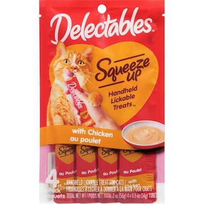 Hartz Squeeze Up Handheld Lickable Treat For Cats With Chicken 1 ea, $3.29/1ea