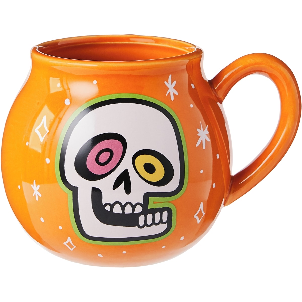 null Ceramic Skull Mug - Orange 1 ea, $10.00/1ea