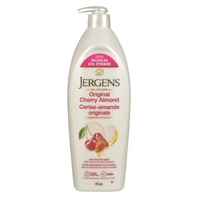 Jergens 24 Hour Moisturizer Original Cherry Almond 775 ml, $1.48/100ml