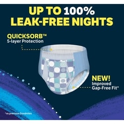 Goodnites Boys Nighttime Bedwetting Underwear, X-L (95-140+ lbs