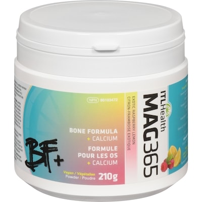 Itl Health Mag365 Bf+ Bone Formula + Calcium Powder Exotic Raspberry Lemon 210 g, $12.85/100g