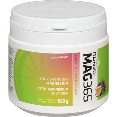 Itl Health Mag365 Your Everyday Magnesium Powder Passion Fruit 150 g, $9.06/100g