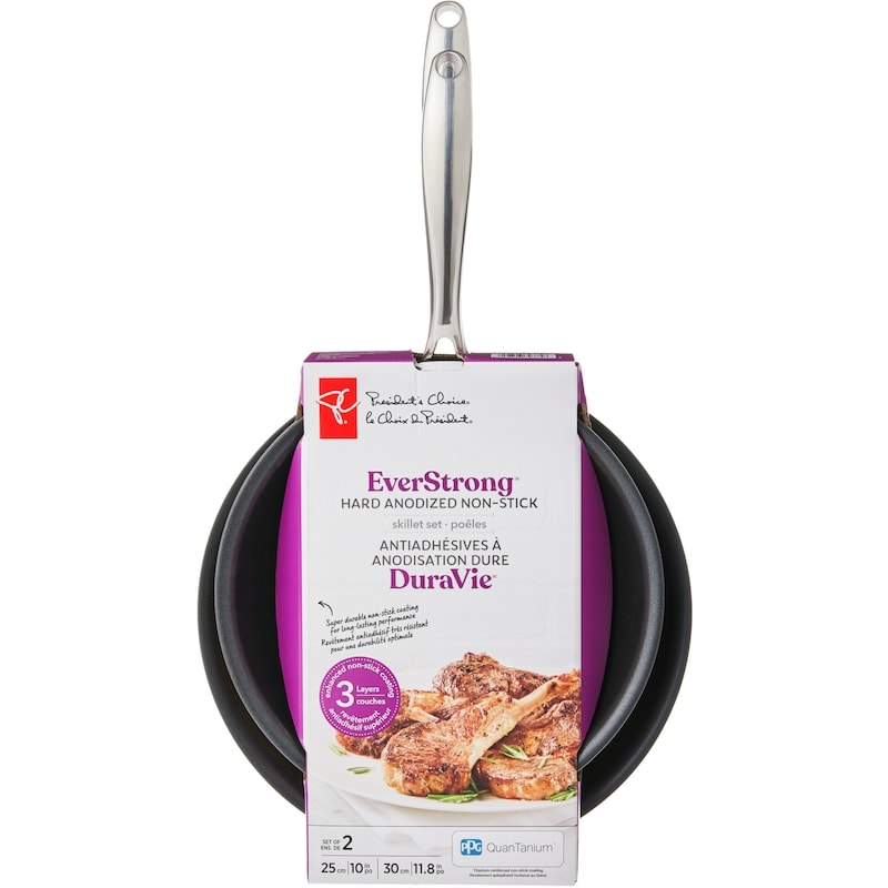 Hard Anodized Non Stick Skillet 2 Piece Set
