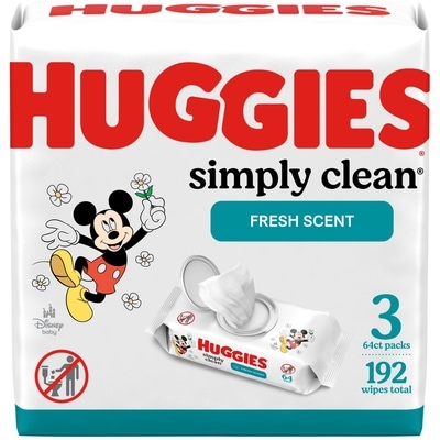 Huggies Simply Clean Fresh Scent Baby Wipes, 1 Flip-Top Pack (192 Wipes Total) 192 ea, $0.06/1ea