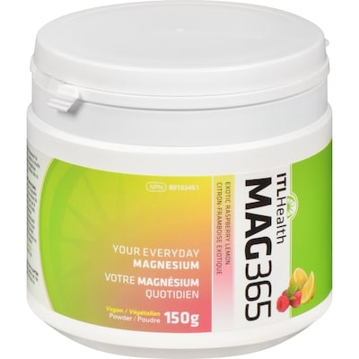 Itl Health Mag365 Magnesium Powder Exotic Raspberry Lemon 150 g, $11.33/100g