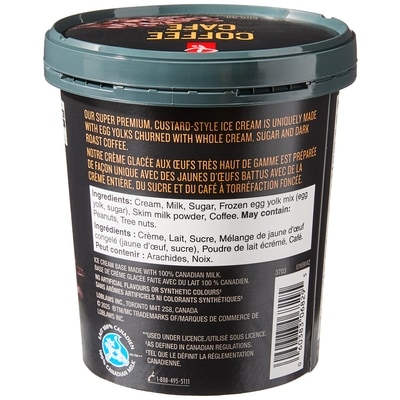 Crème glacée très haut de gamme au café