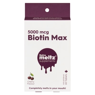 Nutrametlz Biotin Max Cherry Flavour 5000 Mcg 60 ea, $0.42/1ea