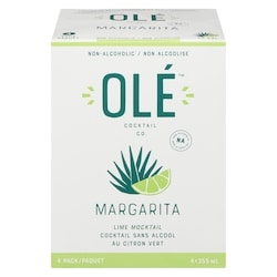 Ole Cocktail sans alcool au citron vert margarita 4x355.0 ml, 0,84 $/100ml