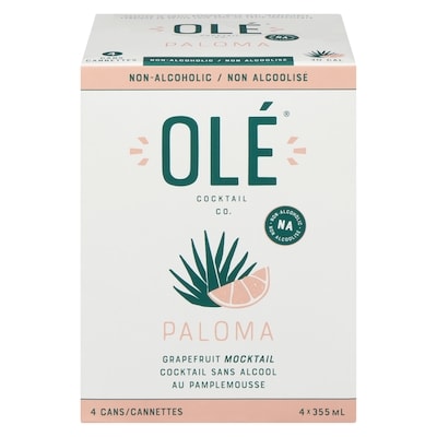 Ole Cocktail sans alcool au pamplemousse paloma 4x355.0 ml, 0,84 $/100ml