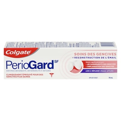Colgate Dentifrice Periogard Soin des gencives + Reconstruction de l'émail 70 ml, 12,84 $/100ml