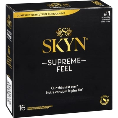 Condoms lubrifiés en polyisoprène synthétique supreme feel