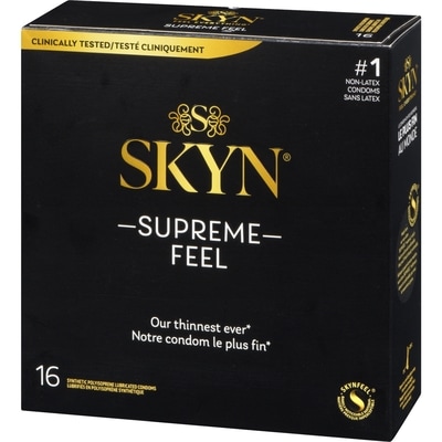 Condoms lubrifiés en polyisoprène synthétique supreme feel