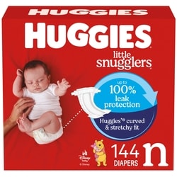 Huggies Little Snugglers Baby Diapers, Size Newborn (up to 10 lbs), 144 Ct 144 ea, $0.29/1ea