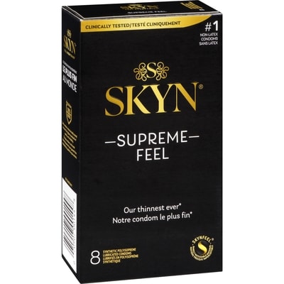 Synthetic Polyisoprene Lubricated Condoms Supreme Feel