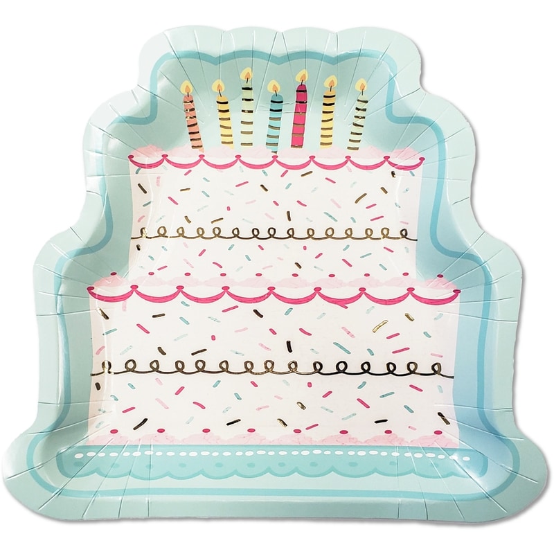 Generic 8ct Cake Shaped Plates