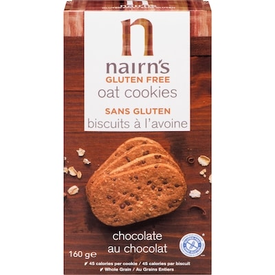 Nairn’s Biscuits à l'avoine sans gluten au chocolat 160 g, 4,06 $/100g