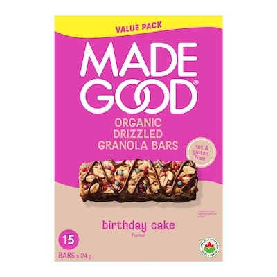 Made Good Birthday Cake Chocolate Drizzled Granola Bars 15ct 360 g, $3.01/100g
