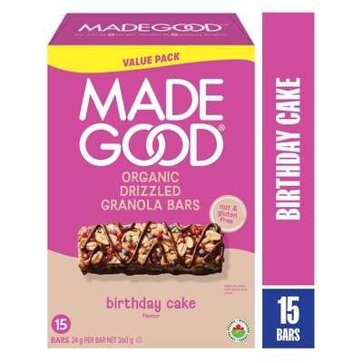 Made Good Birthday Cake Chocolate Drizzled Granola Bars 15ct 360 g, $3.01/100g