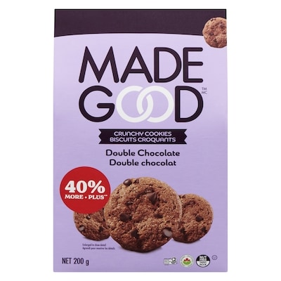 Made Good Cookies Double Chocolate 200 g, $3.25/100g