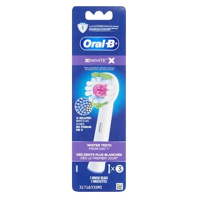 Oral-B 3d white brossettes de rechange 3 ea, 10,00 $/1ch