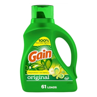 Gain + Aroma Boost Liquid Laundry Detergent, Original Scent, 61 Loads, HE Compatible 2.6 l, $0.54/100ml