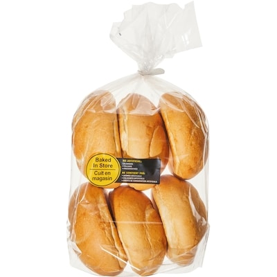 null Kaiser Rolls White, 6 Pack 492 g, $0.97/100g