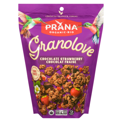 Prana Céréales granola granolove gourmet croquant chocolat-fraise 300 g, 1,83 $/100g