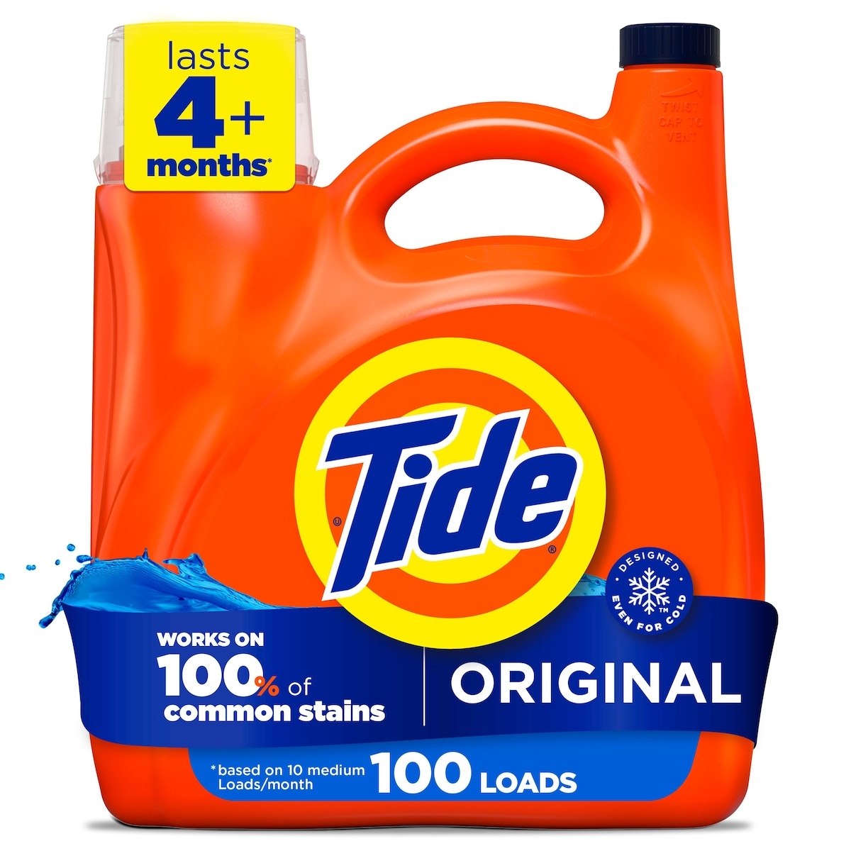 Tide Liquid Laundry Detergent Original, 100 loads 3.9 l, $0.70/100ml