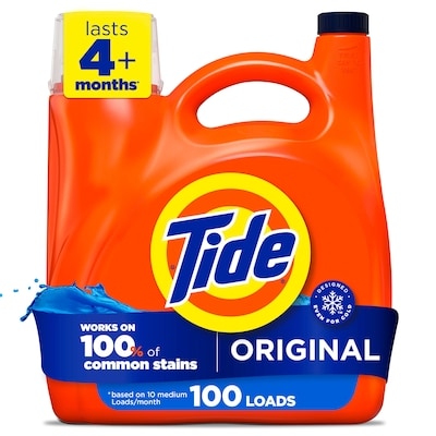 Tide Liquid Laundry Detergent Original, 100 loads 3.9 l, $0.70/100ml