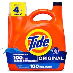 Tide Détergent à lessive liquide, parfum Original, 100 brassées, 3,9 L (132 oz liq.) 3.9 l, 0,72 $/100ml