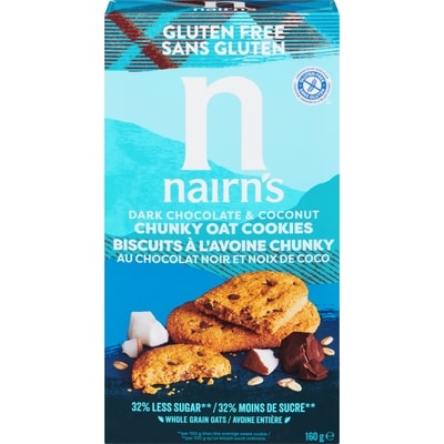 Nairn's Gluten Free Chunky Oat Cookies Dark Chocolate & Coconut 160 g, $4.06/100g