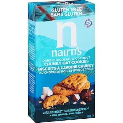 Sans gluten biscuits à l'avoine chunky au chocolat noir et noix de coco