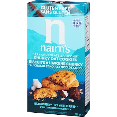 Sans gluten biscuits à l'avoine chunky au chocolat noir et noix de coco