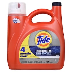 Tide Détergent à lessive liquide Hygienic Clean Heavy Duty 10X, parfum Original, compatible avec les laveuses HE, 94 brassées 3.9 l, 0,56 $/100ml