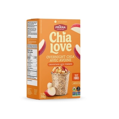 Prana Chialove - Overnight Chia - Avoine Crumble aux pommes 250 g, 2,40 $/100g